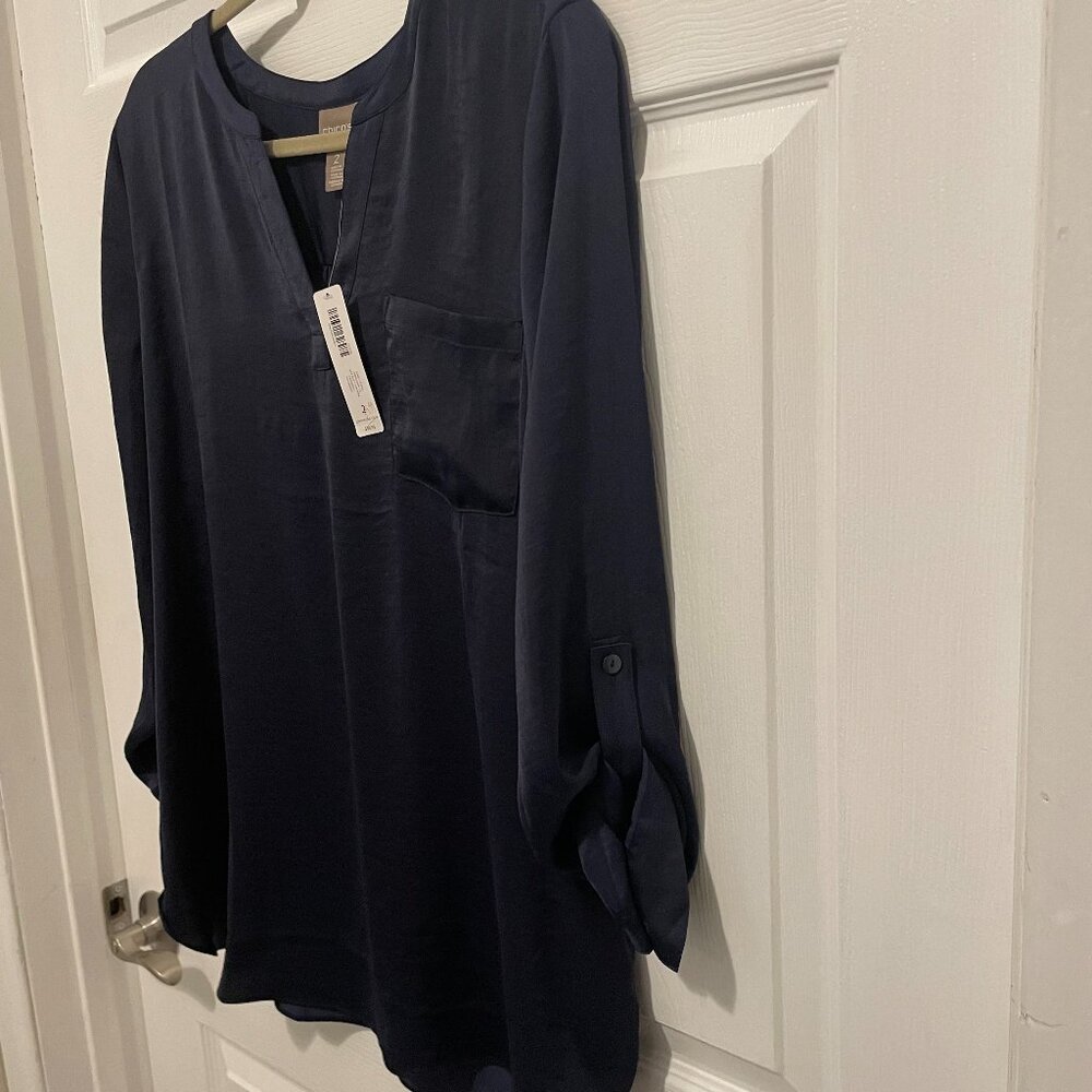 Chico's Navy Blouse (5 clothing items for $15) - Picture 2 of 5